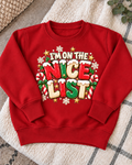I'm on the nice list Christmas jumper