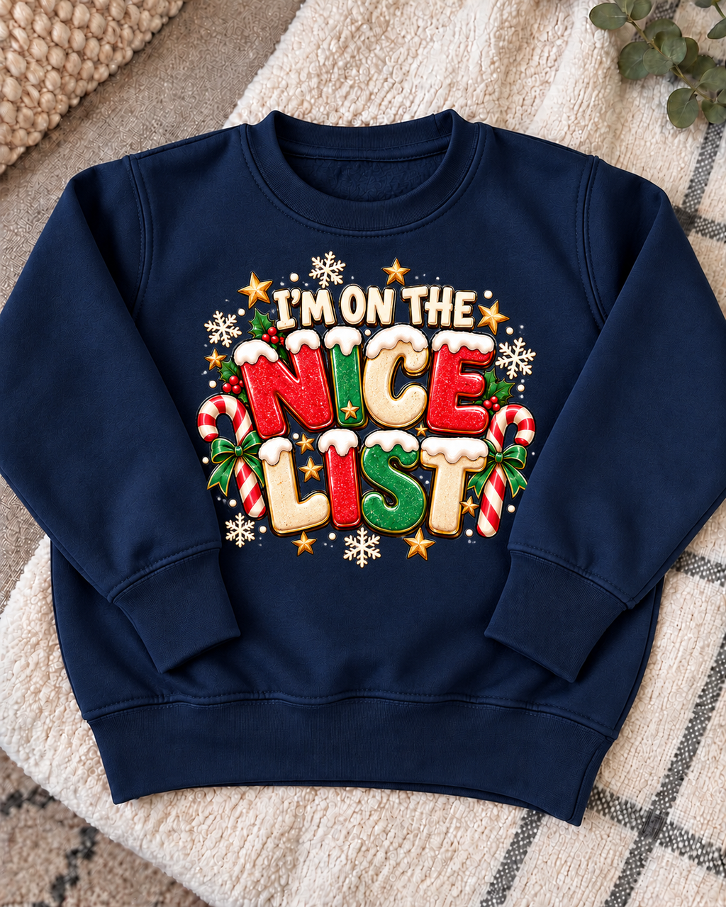I'm on the nice list Christmas jumper