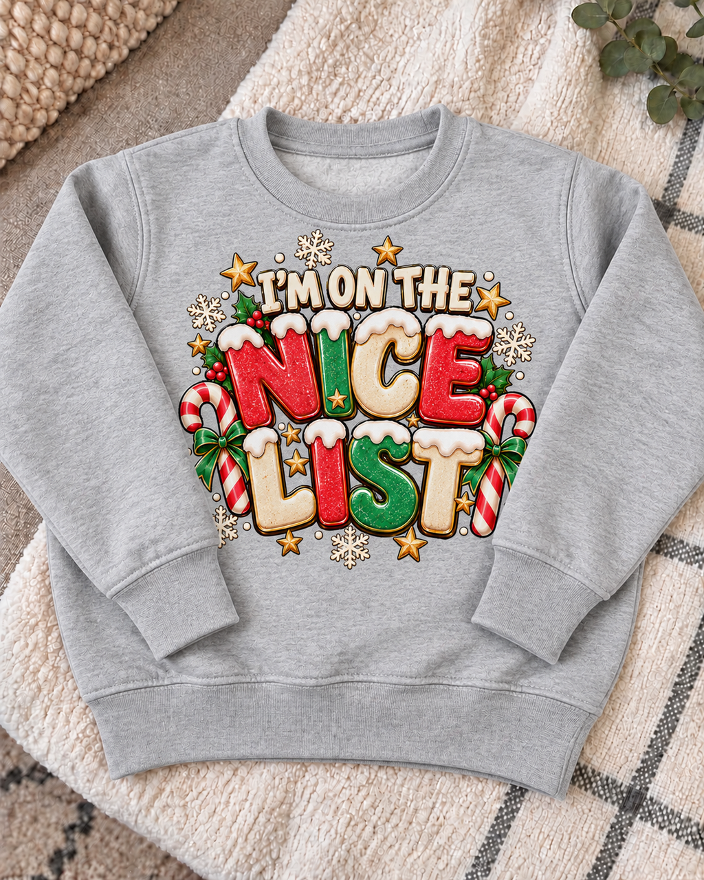 I'm on the nice list Christmas jumper