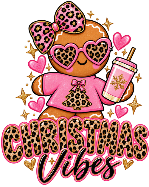 Original Mini and Wild Christmas Vibes gingerbread print artwork