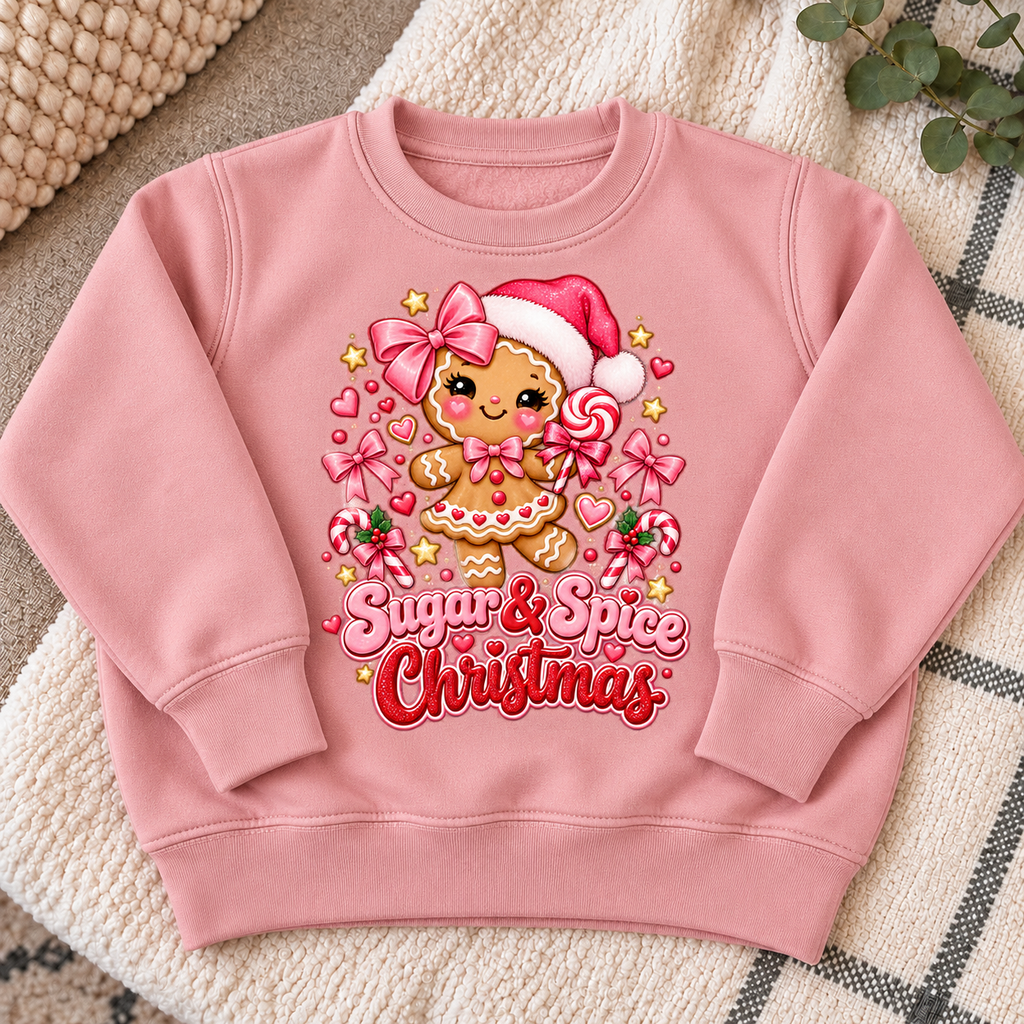 Sugar & Spice sweatshirt flat lay